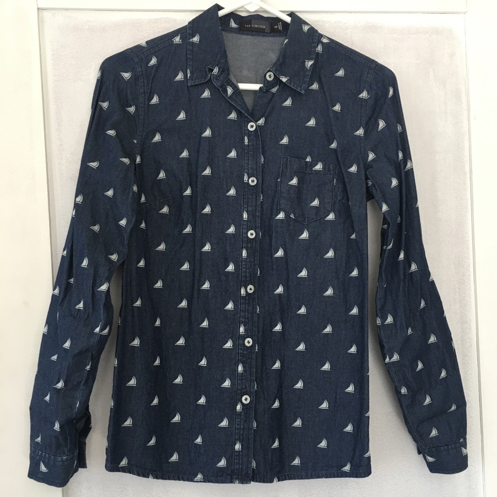 The Limited Chambray Button Down - image 1